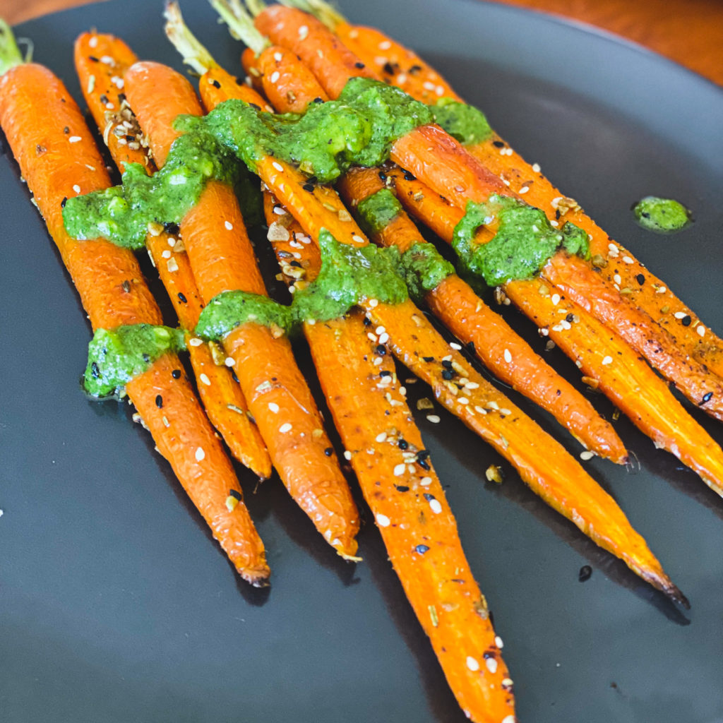 Roasted Carrots with Carrot Top Pesto The Spice Co.