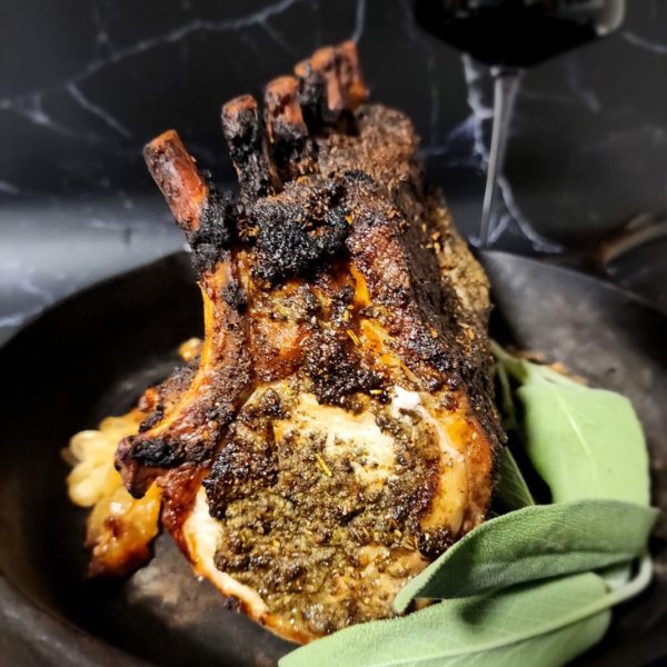 STANDING PORK RIB ROAST WITH FRESH HERB & FENNEL RUB The